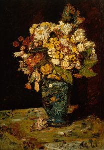 Kwiaty w niebieskim wazonie, 1879-1883.