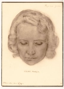 Reprodukcja fotograficzna portretu Hilde Marii autorstwa Han van der Kop autorstwa Adriaan Bijl (attributed to)