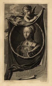Lady Jane Grey (1537-1554) (grawerowanie) autorstwa Adriaan van der (after) Werff