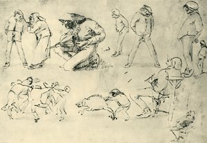 Studia postaci, początek XVII w., 1943. autorstwa Adriaen Brouwer