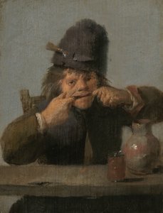 Młodzież robiąca twarz, c. 16321635. autorstwa Adriaen Brouwer