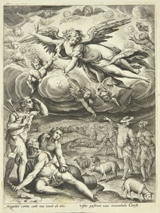 Zwiastowanie pasterzy autorstwa Adriaen Collaert