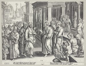 Oślepienie Elimas autorstwa Adriaen Collaert