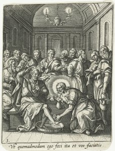Umywanie nóg autorstwa Adriaen Collaert