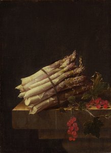 Martwa natura ze szparagami i czerwonymi porzeczkami, 1696.