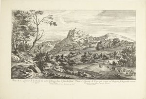 Gezicht op Saint Laurent de la Roche Widok St. Laurent de la Roche z costé du Bourg w Franche Comté (tytuł na obiekcie)