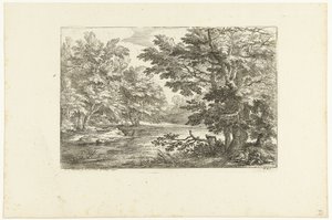 Krajobraz z jeziorem autorstwa Adriaen Frans Boudewyns
