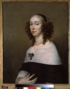 Portrait de femme (Portret damy). Obraz Adriaena Hannemanna (Adrien Hanneman autorstwa Adriaen Hanneman