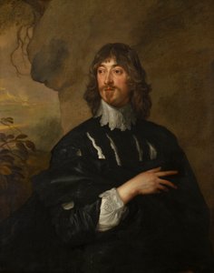 Portret pułkownika, później Lorda Goringa. Hrabia Norwich (1585-1663), c.1605-63 (olej na płótnie) autorstwa Adriaen Hanneman