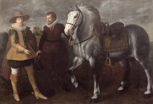 Portret dżentelmena z koniem i oblubieńcem, 1624