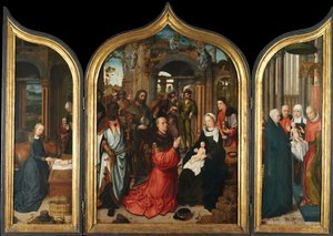 Narodzenia, Adoracja Trzech Króli, Ofiarowanie w świątyni, 1510-12.