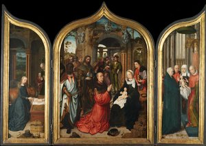 Tryptyk, ok. 1510-12 (olej na desce) autorstwa Adriaen Isenbrandt or Isenbrant