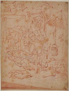 Holenderskie wnętrze autorstwa Adriaen Jansz. van (attr. to) Ostade