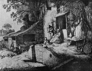 Kobieta wirująca, 1652 autorstwa Adriaen Jansz. van Ostade