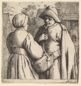 Rozmowa na ulicy 1610-85. autorstwa Adriaen Jansz. van Ostade
