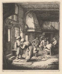 Chłop płacący rachunek, XVII wiek. autorstwa Adriaen Jansz. van Ostade