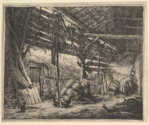 Stodoła, 1647. autorstwa Adriaen Jansz. van Ostade