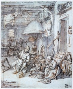 Chłopi holenderscy, XVII wiek. autorstwa Adriaen Jansz. van Ostade