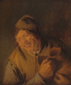 Wesoły chłop, 1630-50 autorstwa Adriaen Jansz. van Ostade