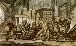Chłopski muzyk w wiejskiej karczmie autorstwa Adriaen Jansz. van Ostade