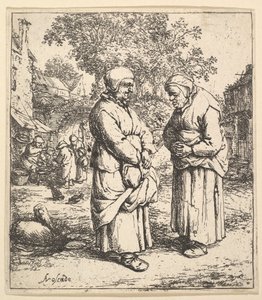 Dwie plotki, 1610-85. autorstwa Adriaen Jansz. van Ostade