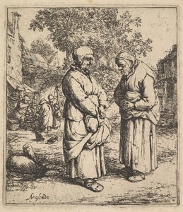 Dwie plotki, 1610-85. autorstwa Adriaen Jansz. van Ostade