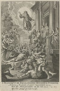 H. Franciscus van Paola geneest de zieken Św. Franciszek de Paula, Założyciel Zakonu Mniejszych (tytuł na obiekcie)