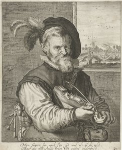 Stary skrzypek autorstwa Adriaen Matham