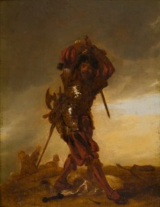 Żołnierz szwajcarski: Najemnik, ok. 1609-62 (olej na panelu)