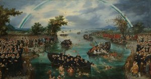 Łowienie dusz Rybołówstwo dusz: alegoria zazdrości różnych religii podczas rozejmu między Holandią a Hiszpanią