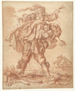 Potrzeba silnych nóg, aby nosić luksus „Do noszenia luksusu potrzebne są silne nogi” autorstwa Adriaen Pietersz van de Venne