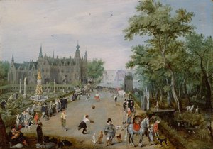 Jeu de Paume przed pałacem wiejskim, ok. 1614