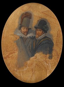 Portret książąt Mauritsa (1567-1625) i Frederika Hendrika (1584-1647) autorstwa Adriaen Pietersz van de Venne