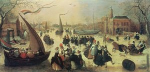 Impreza łyżwiarska autorstwa Adriaen Pietersz van de Venne