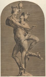 Psyche uprowadzające rtęć, ca. 1620. autorstwa Adriaen de Vries