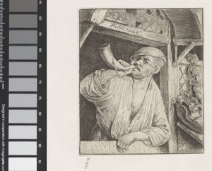 Baker dmucha w róg autorstwa Adriaen van Ostade