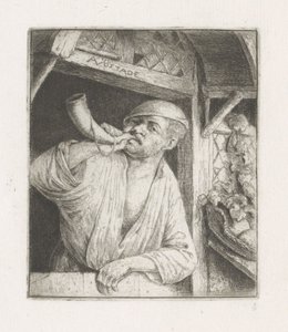 Bakker dmie w róg w drzwiach autorstwa Adriaen van Ostade