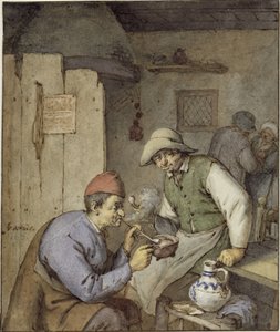 Rolnicy w gospodzie autorstwa Adriaen van Ostade