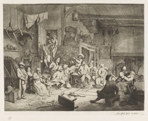 Taniec w karczmie autorstwa Adriaen van Ostade