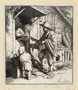 Sprzedawca okularów autorstwa Adriaen van Ostade