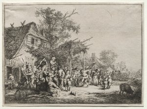 Festiwal pod kratą autorstwa Adriaen van Ostade