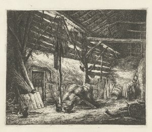 Wnętrze stodoły Stodoła autorstwa Adriaen van Ostade