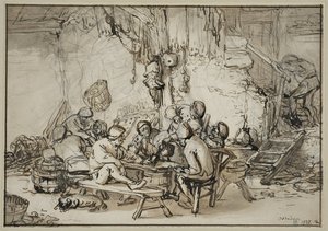 Wnętrze karczmy autorstwa Adriaen van Ostade