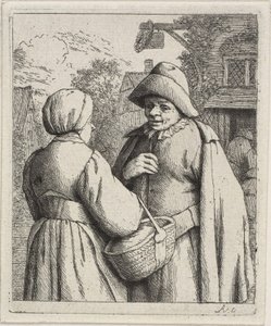 Mężczyzna i kobieta rozmawiają autorstwa Adriaen van Ostade