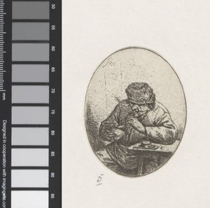 Mężczyzna zapala fajkę autorstwa Adriaen van Ostade