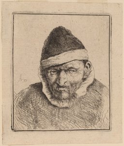Chłop noszący spiczastą czapkę autorstwa Adriaen van Ostade