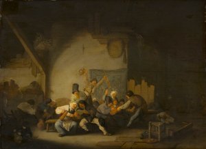 Weseli chłopi autorstwa Adriaen van Ostade