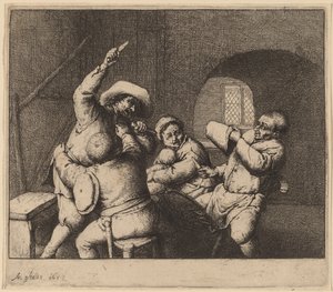 Kłótnia chłopska autorstwa Adriaen van Ostade
