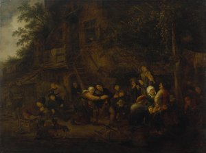 Wiejska uczta autorstwa Adriaen van Ostade