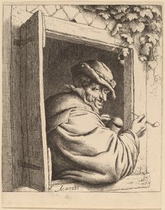 Palacz w oknie autorstwa Adriaen van Ostade